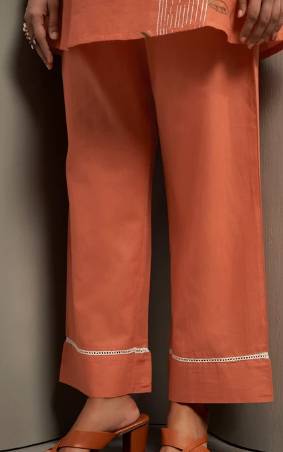 Women’s Pure Cotton Embroidered Kurta and Coordinated Pant Set