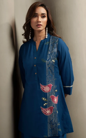 Women’s Pure Cotton Embroidered Co-Ord Set