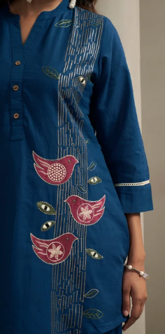 Women’s Pure Cotton Embroidered Co-Ord Set