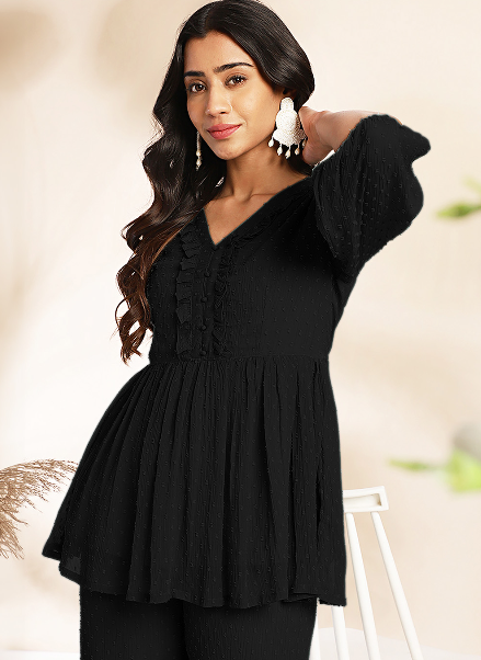 Peplum Top with Palazzo set